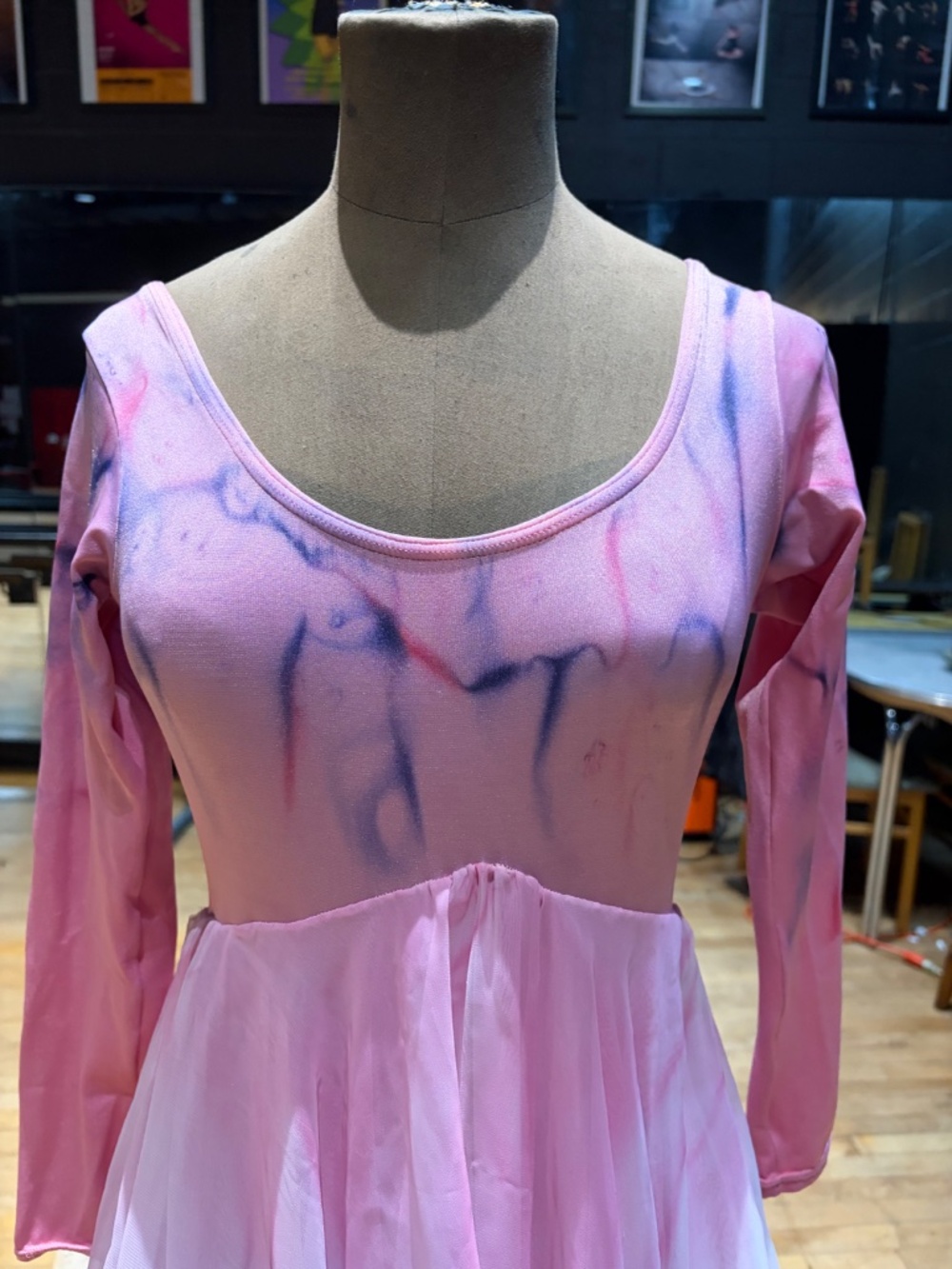 🌸 Joanne McMillan PINK Watercolor Dance Costume – Long Sleeve 🌸 - Picture 9 of 9
